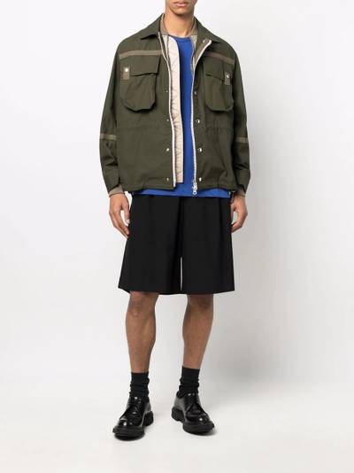 sacai zip-up military jacket outlook