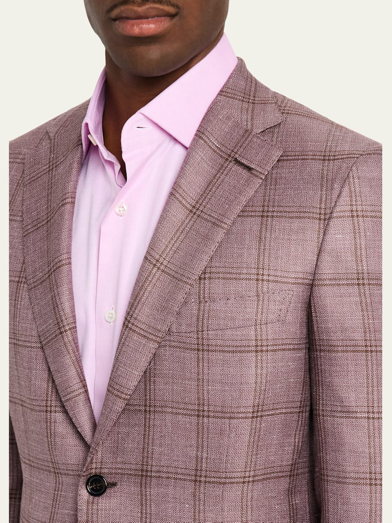Men's Tonal Plaid Sport Coat 5