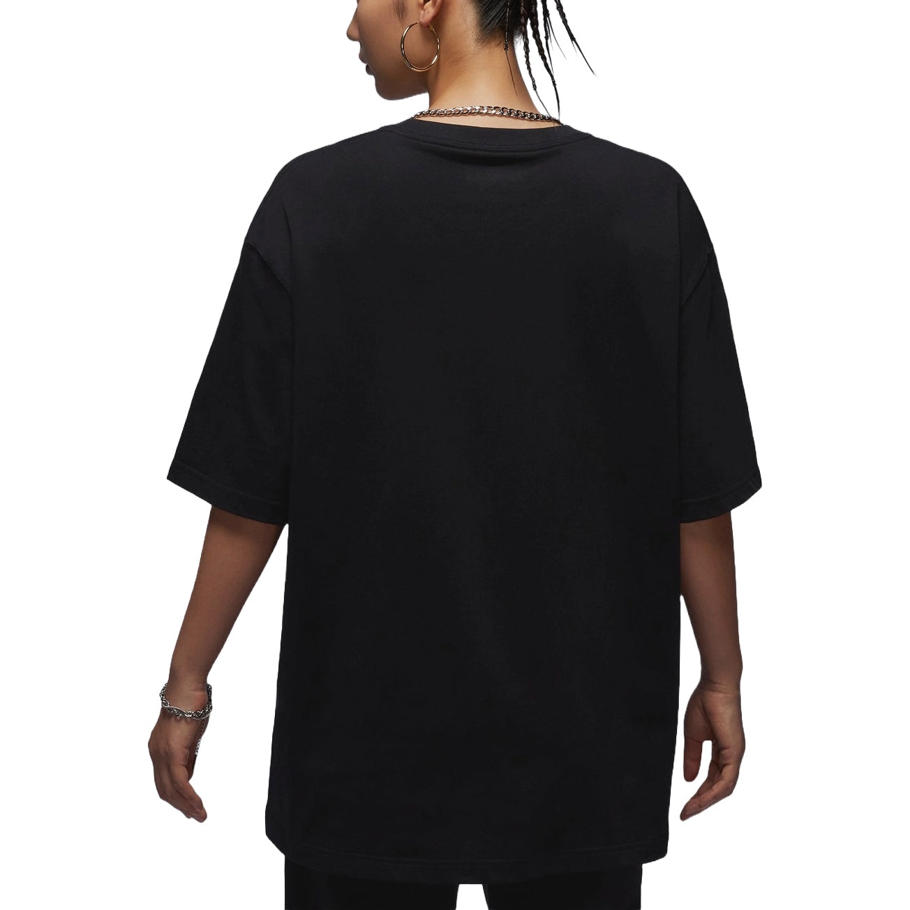 (WMNS) Air Jordan Essentials Oversized T-shirt Asia Sizing 'Black' HM4373-010 - 2