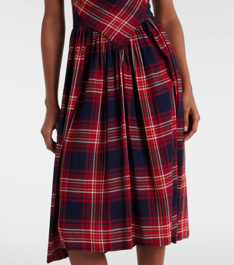 Sunday tartan draped bustier dress 5