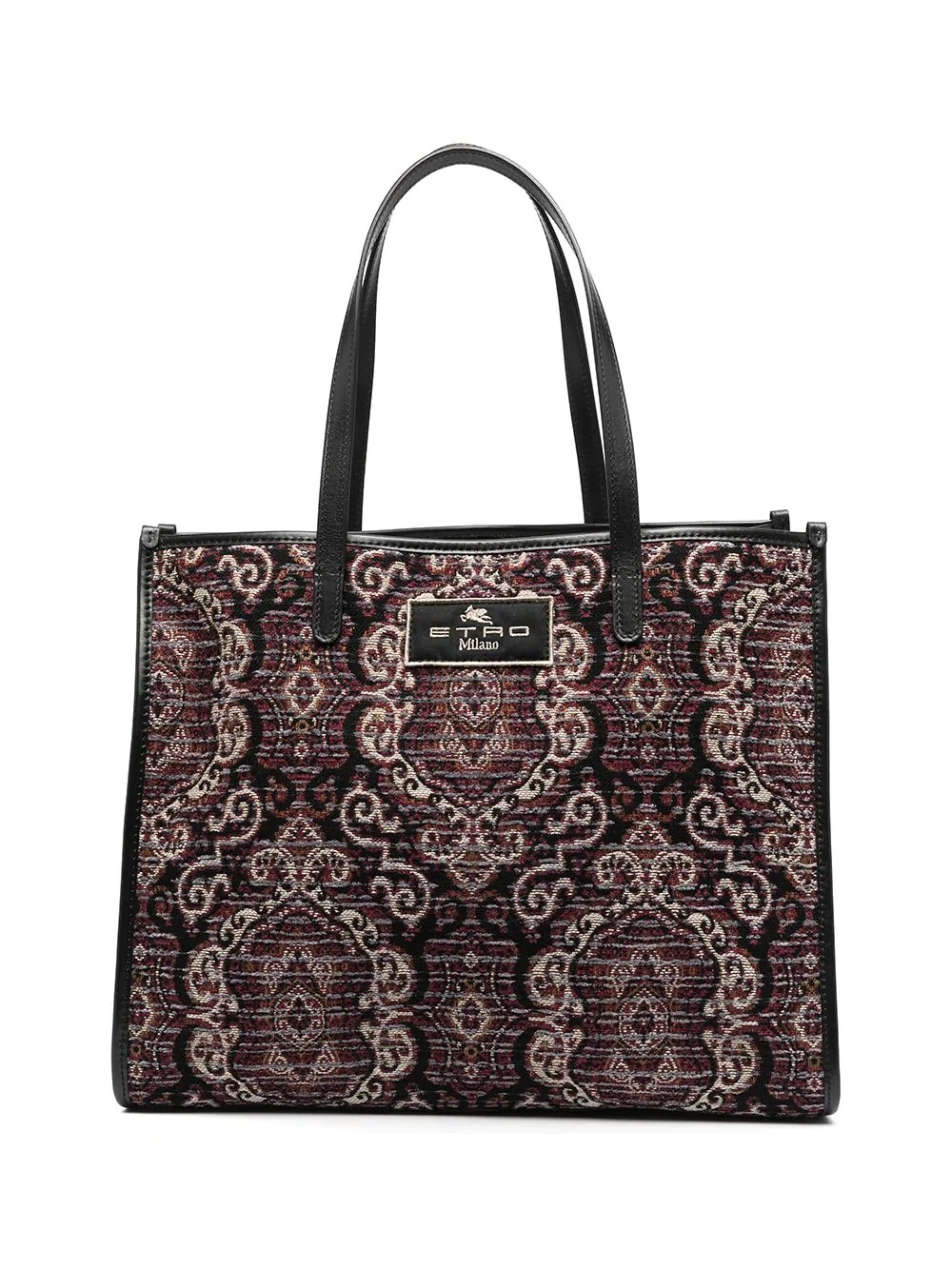 jacquard-print knitted tote  - 1