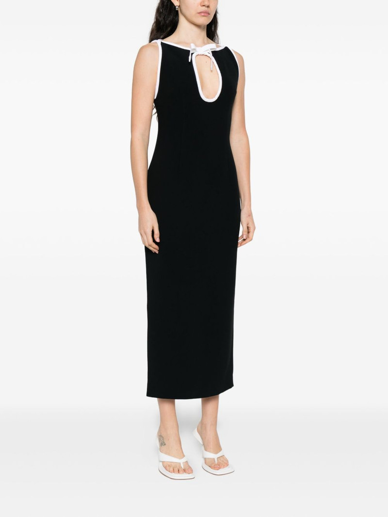 keyhole-neck sleeveless midi dress 3