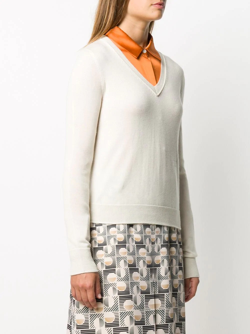 v-neck cashmere jumper - 3