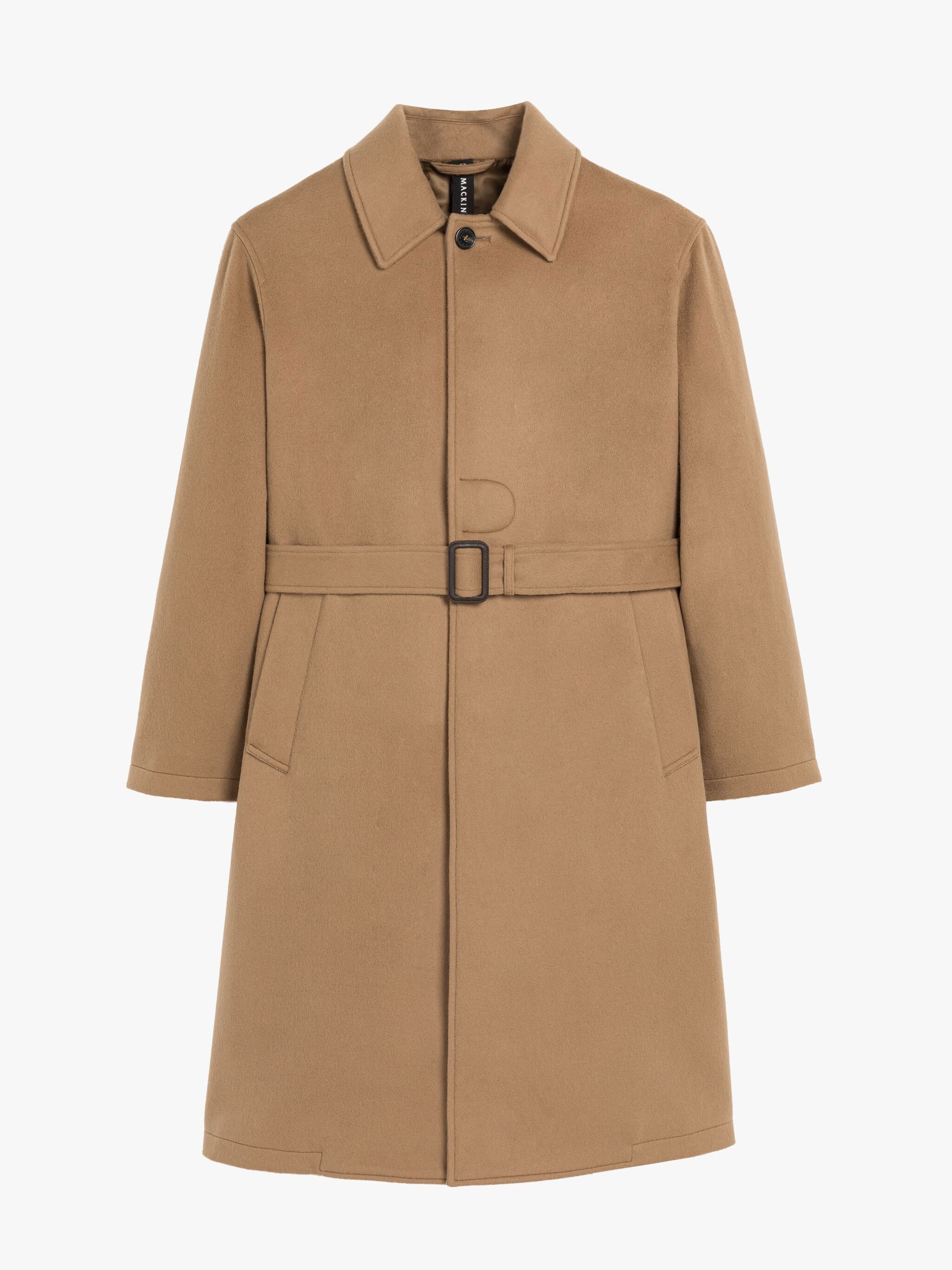 MILAN BEIGE WOOL & CASHMERE SINGLE-BREASTED TRENCH COAT - 1