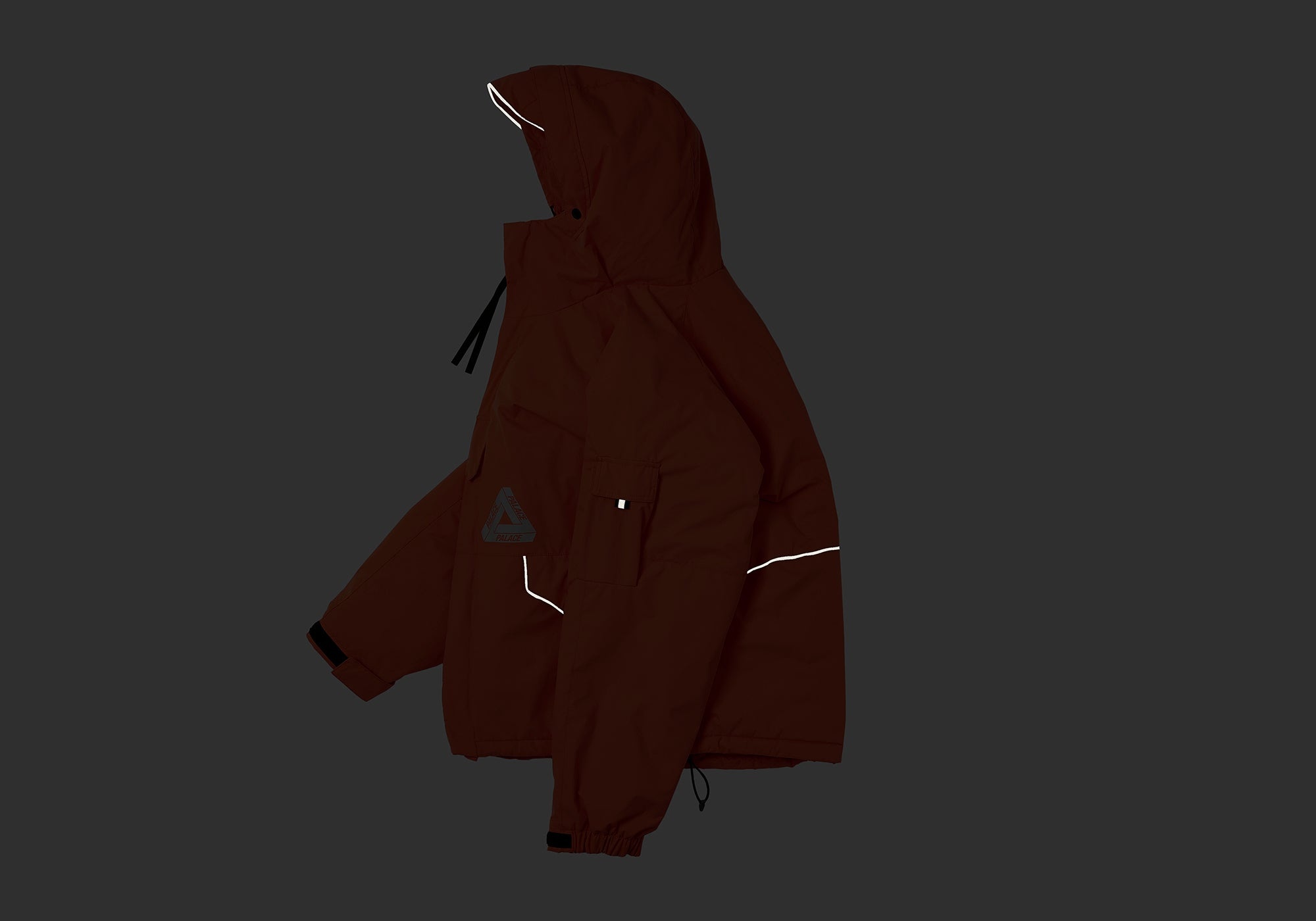 PALACE P-TECH HOODED JACKET ORANGE | REVERSIBLE