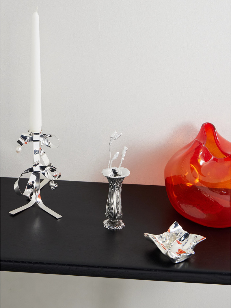 Completedworks Set Of Two Silver-plated Flower Ornaments outlook