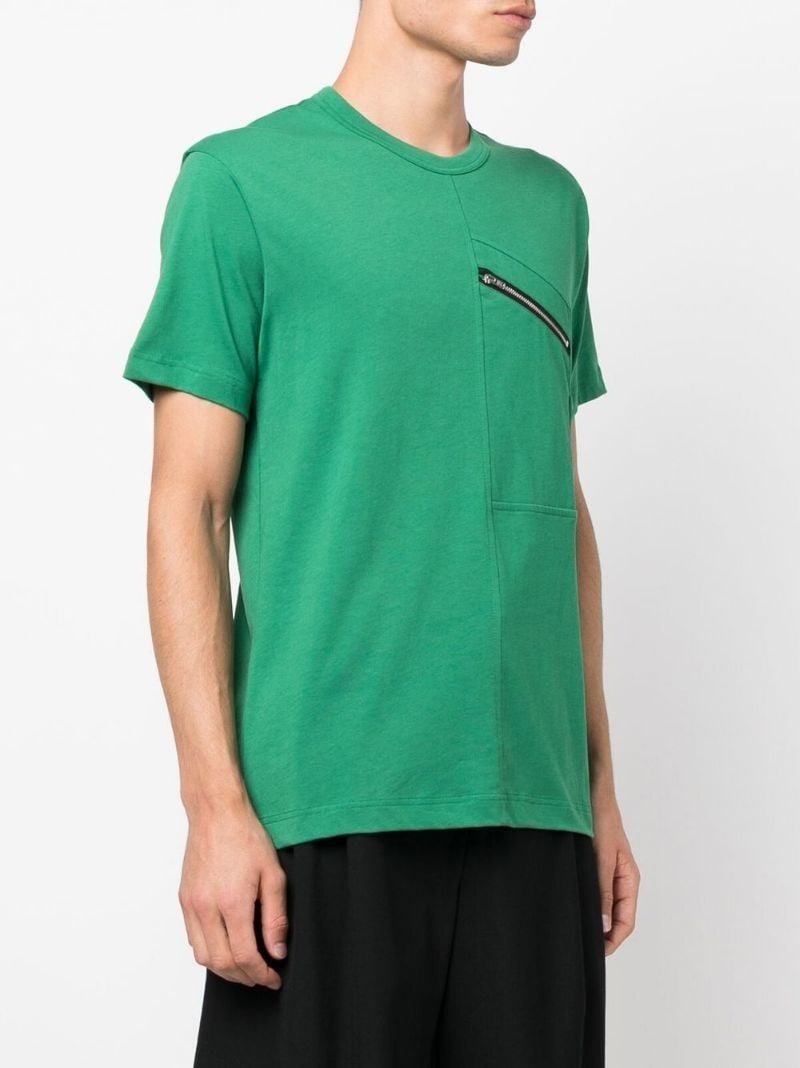 panelled zip-pocket T-shirt - 3