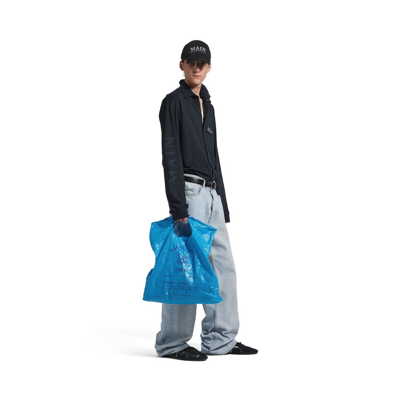 Men's Marché Packable Tote Bag Medium in Blue 6