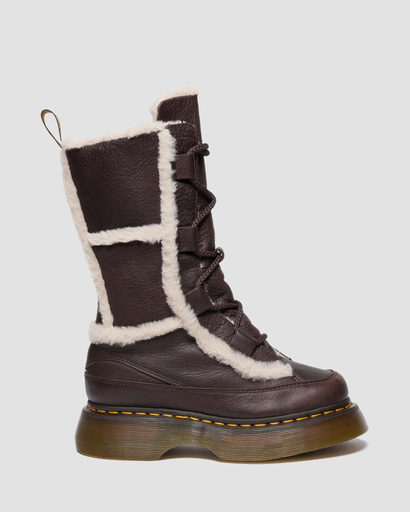 BUZZ LACE WL Faux Fur Lined Grizzly Leather Lace Up Boots - 1
