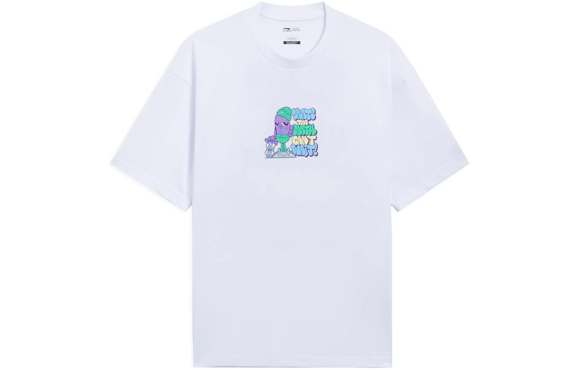 Li-Ning x Persue Cartoon Graphic Loose Fit T-shirt 'White' AHSS295-3 - 1