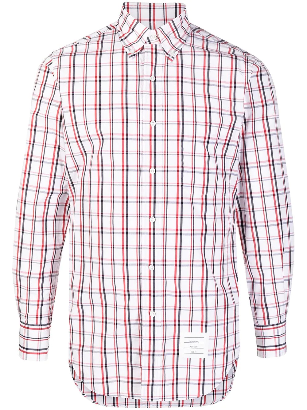 check-pattern cotton shirt - 1