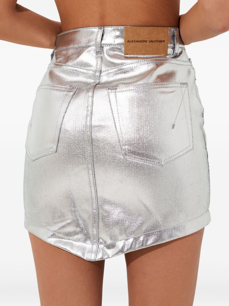asymmetric-denim mini skirt 4