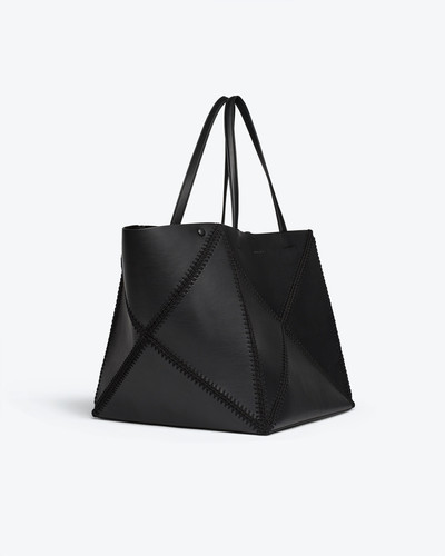 Nanushka THE ORIGAMI TOTE LARGE - Large patchwork tote bag - Black outlook