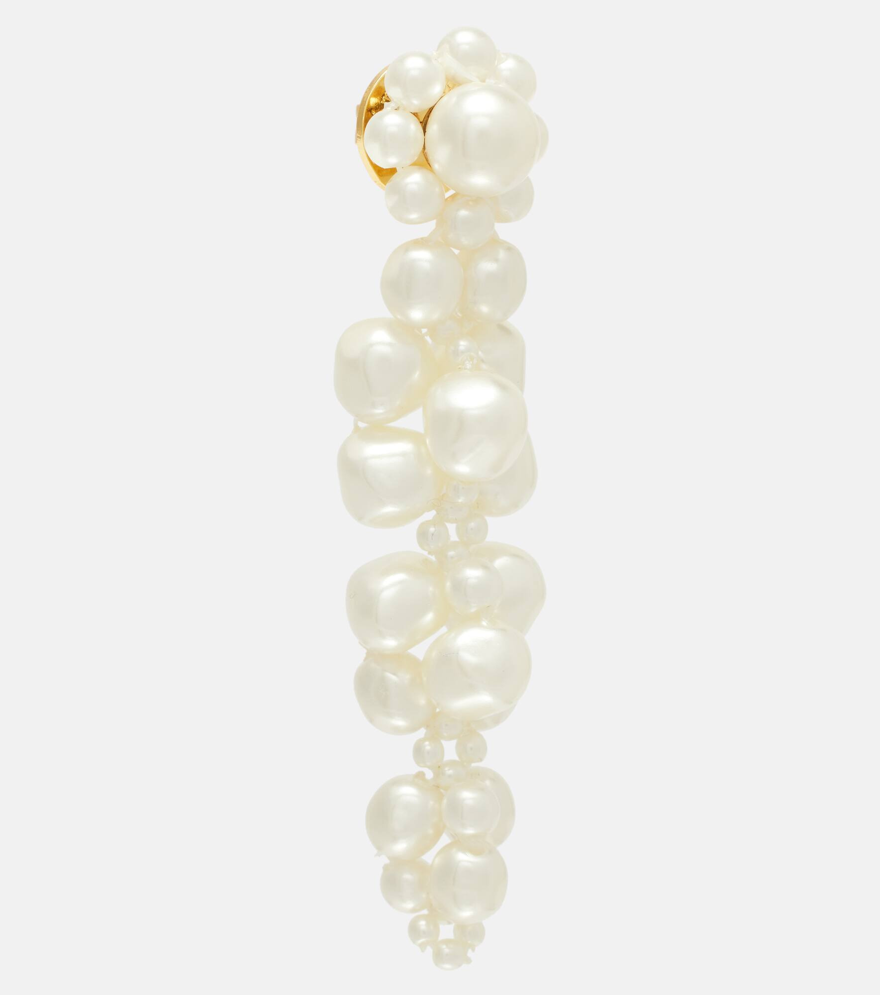 Drip faux pearl drop earrings - 2