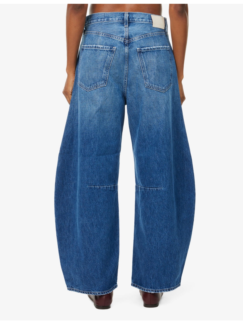 Horseshoe exaggerated barrel-leg organic-cotton jeans - 4