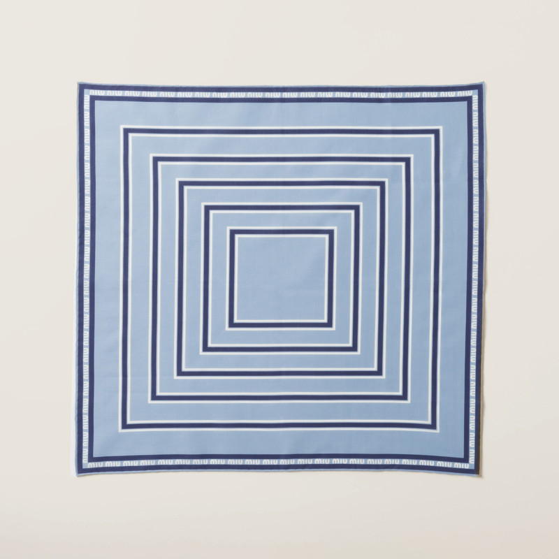 Printed poplin scarf 3