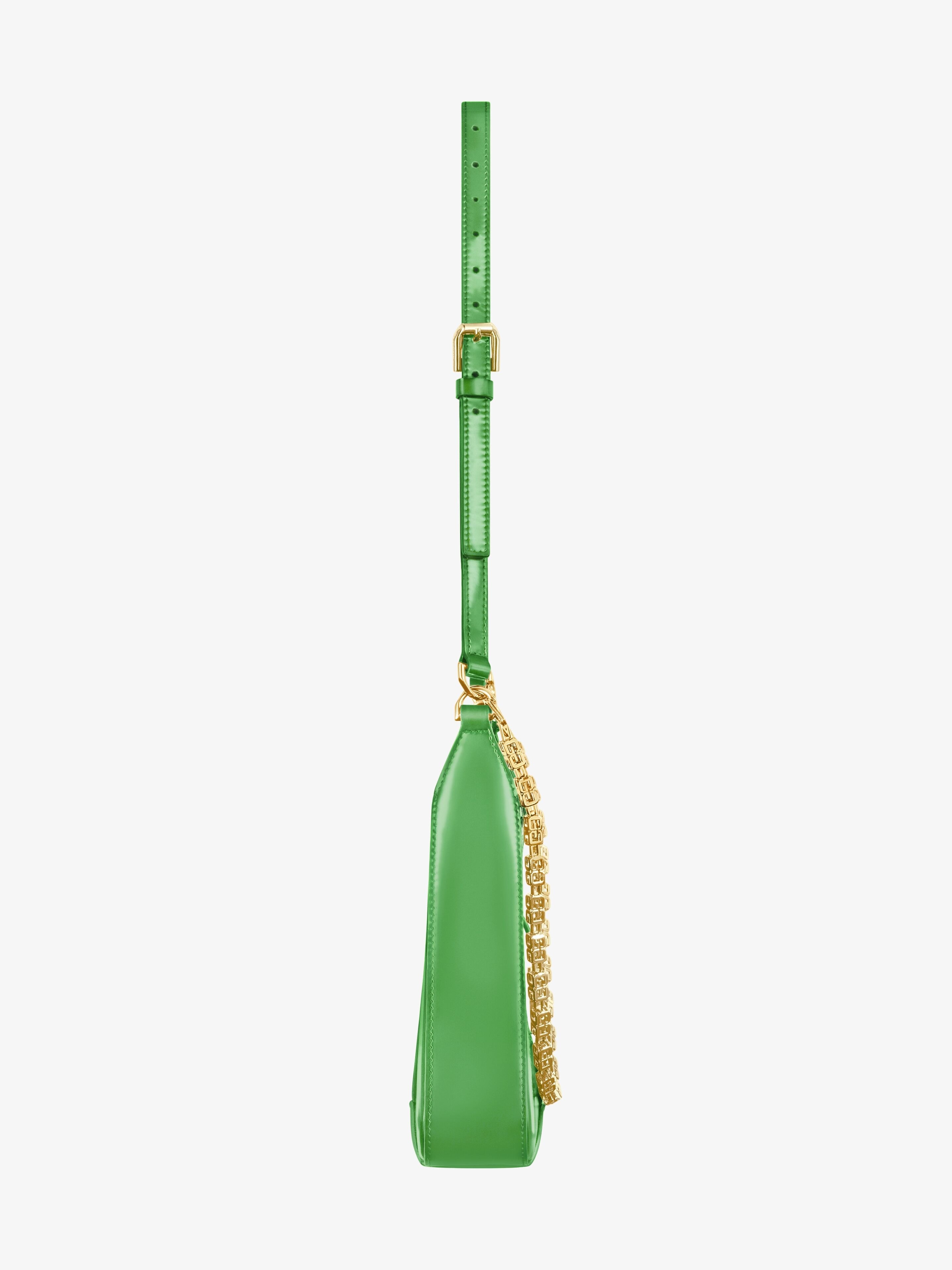 SMALL CUT OUT BAG IN SHINY LEATHER WITH CHAIN - 5