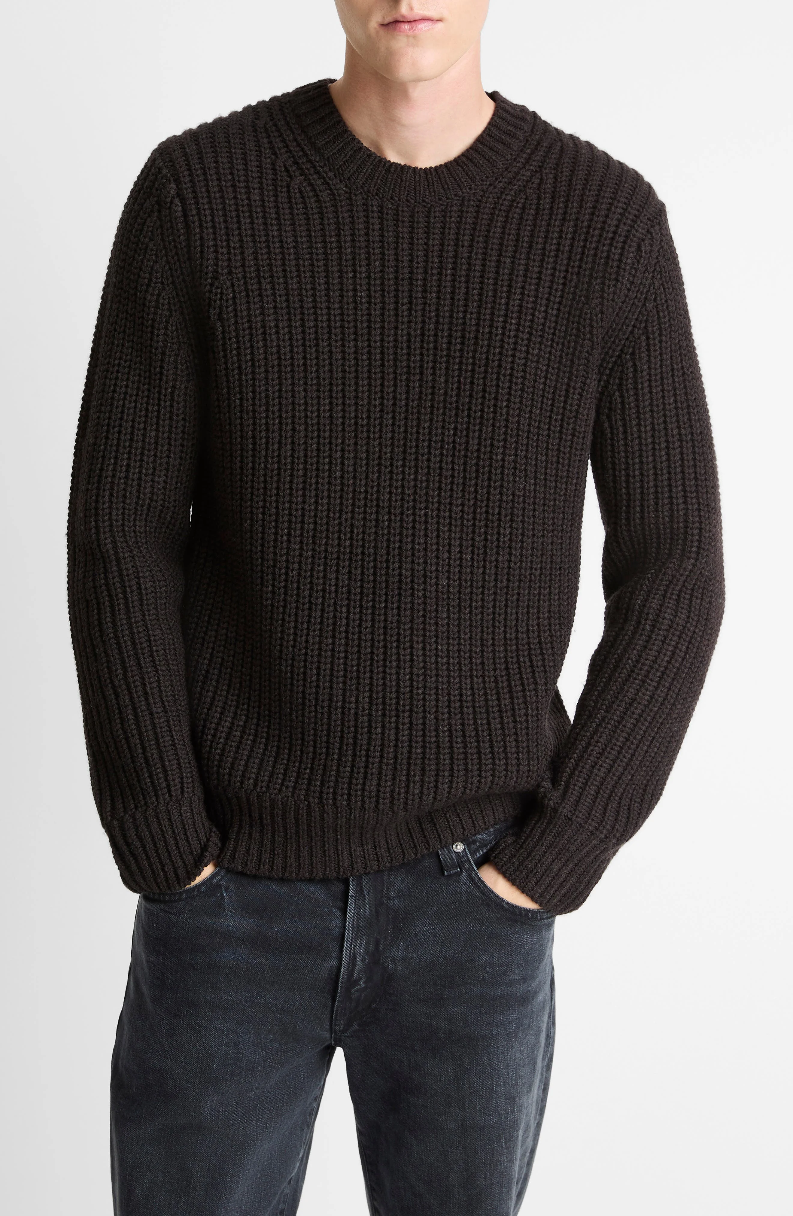 Vince Shaker Stitch Merino Wool Crewneck Sweater in Mission at Nordstrom - 1