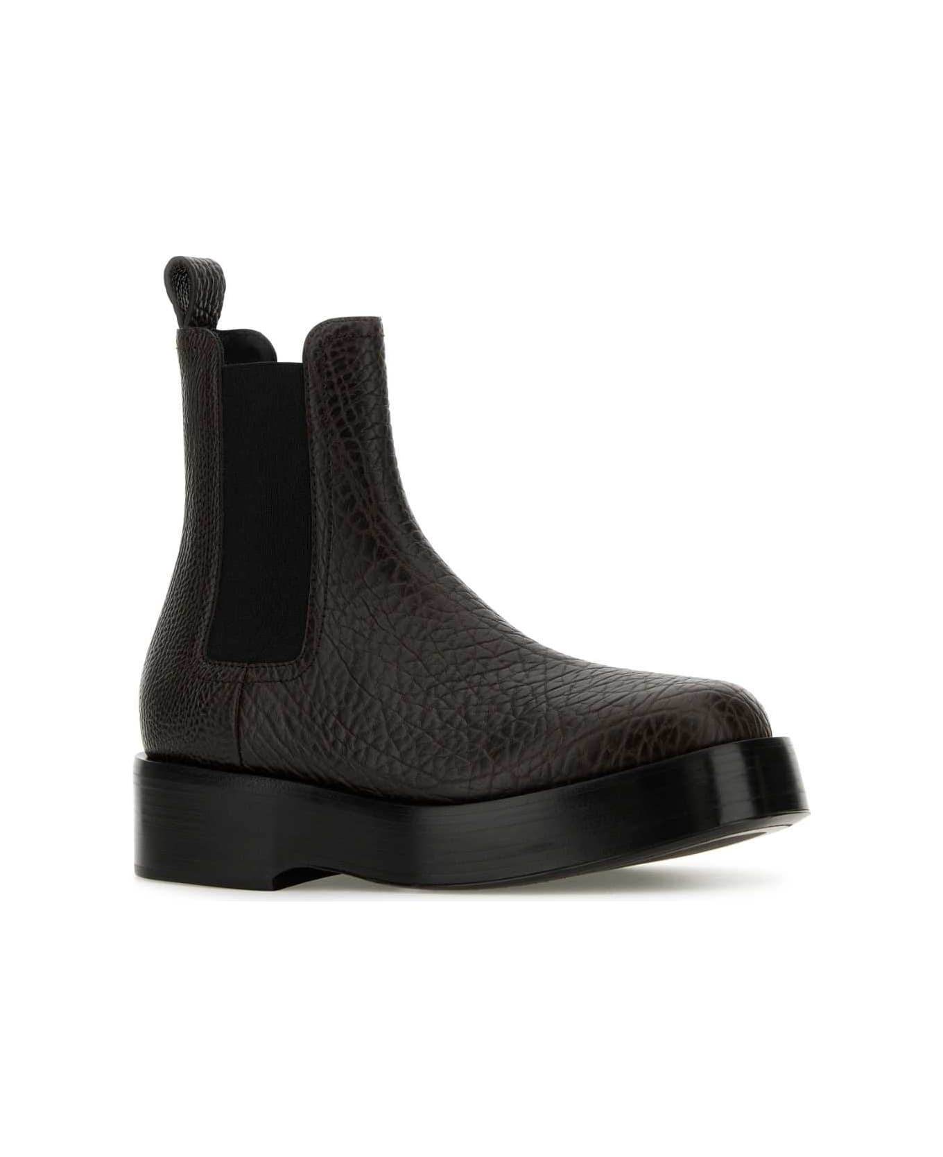 Dark Brown Leather Torino Ankle Boots - 2