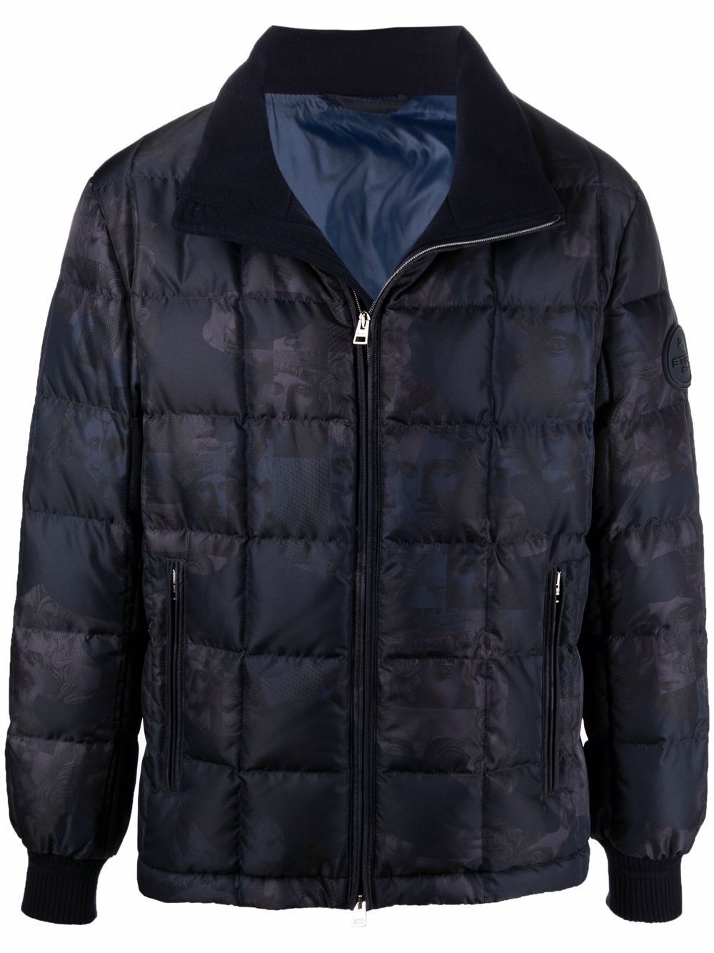 face-print padded jacket - 1