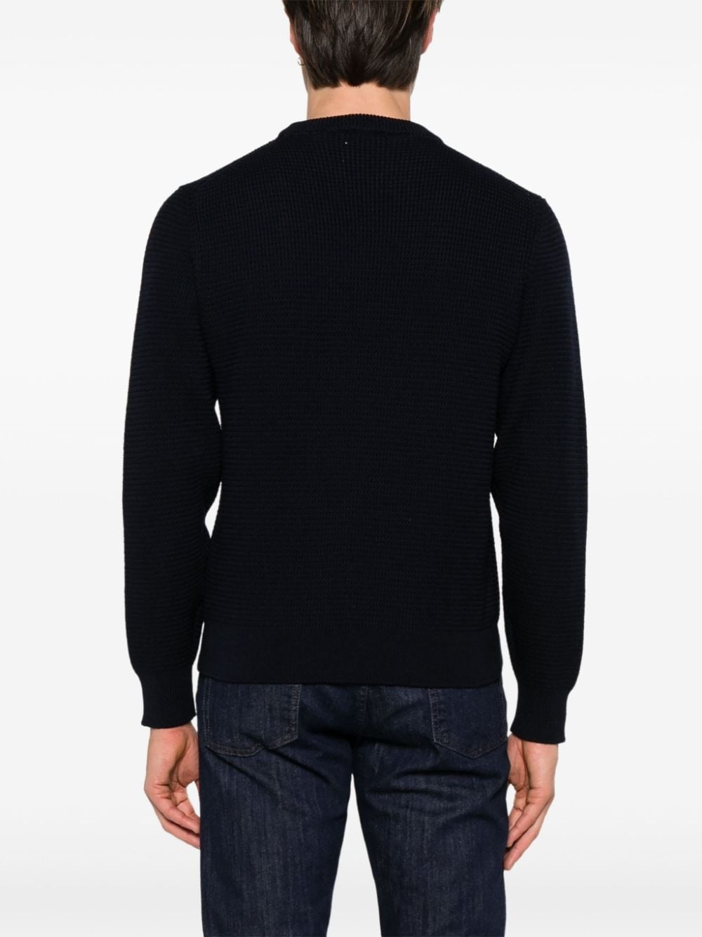 waffle-knit sweater - 4