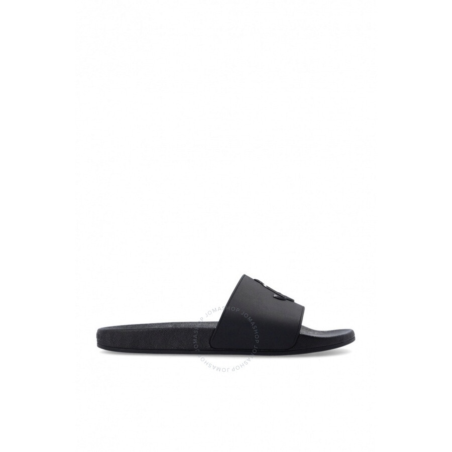 Jimmy Choo Port Black Rubber Slides - 1