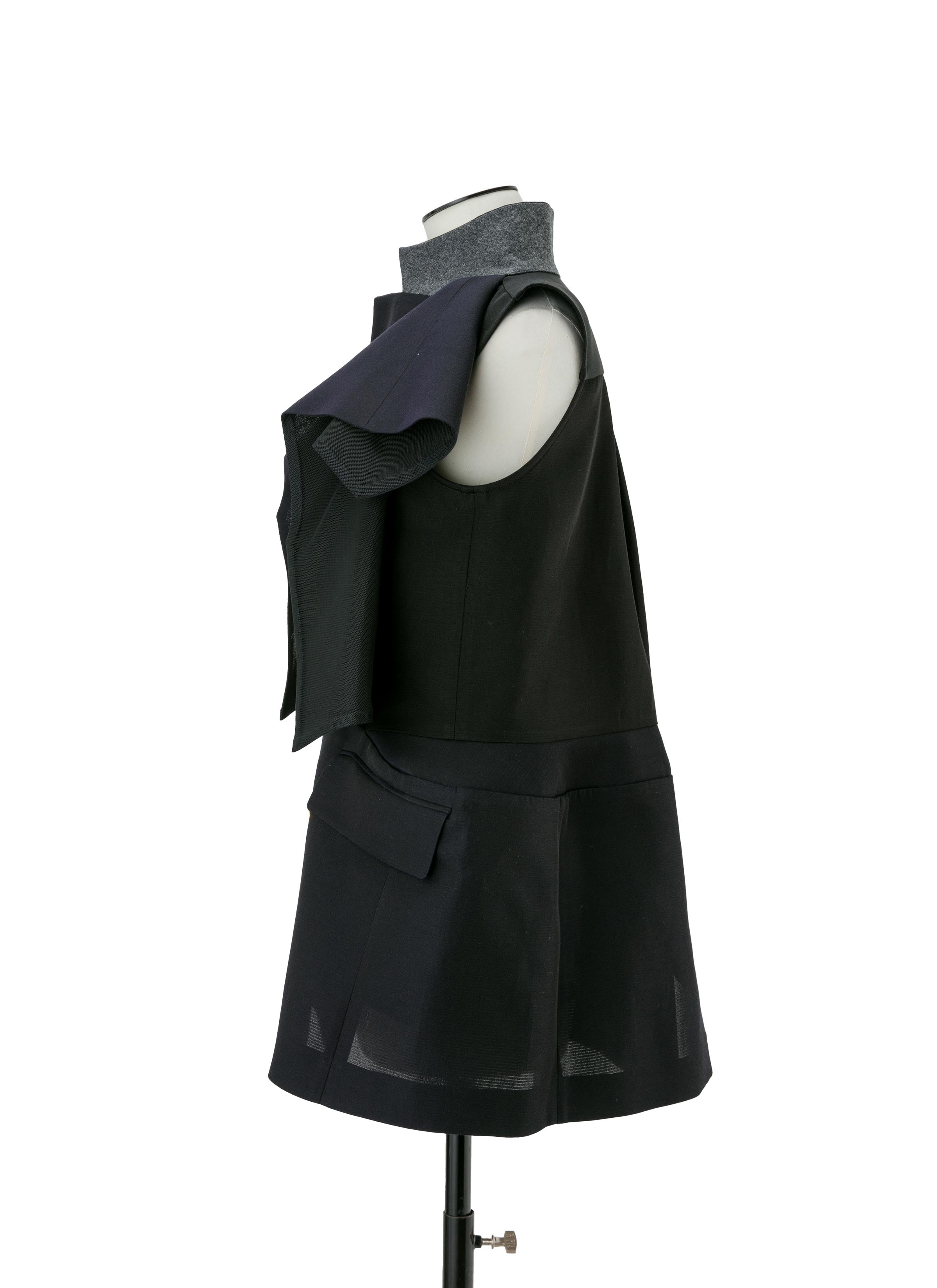 Emblem Double-Faced Silk Cotton Vest - 3