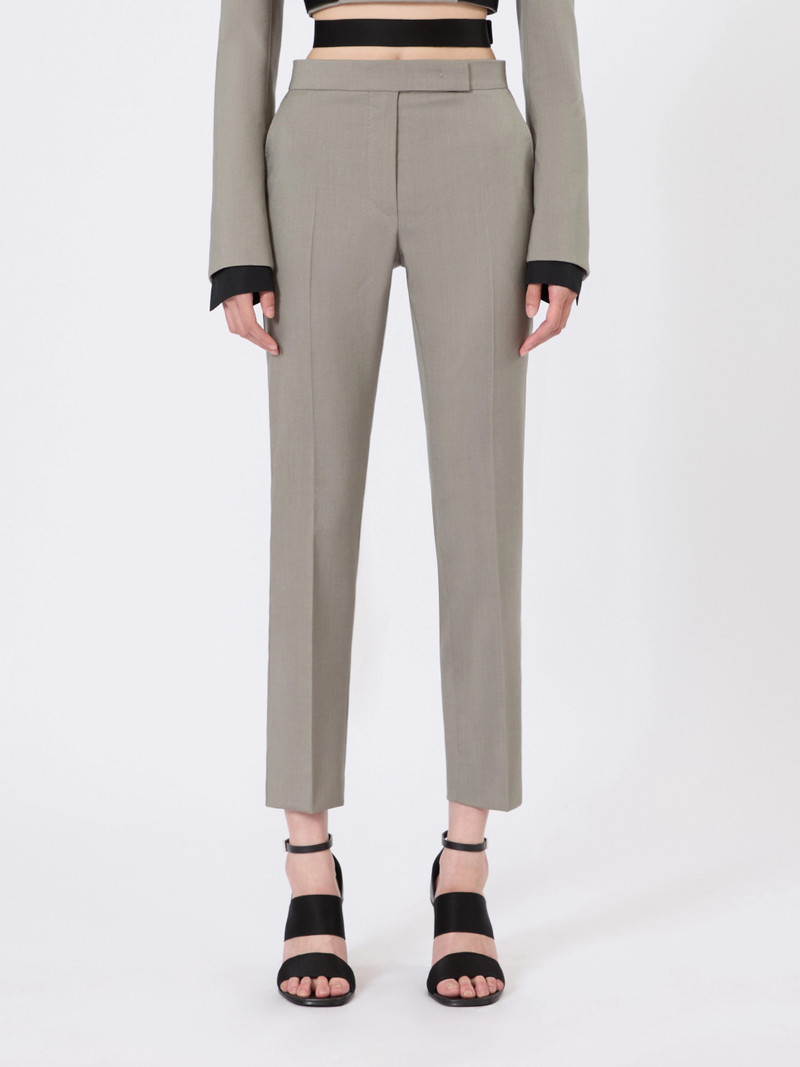 MELA Wool, mohair and silk slim-fit trousers - MEDIUM GREY 3
