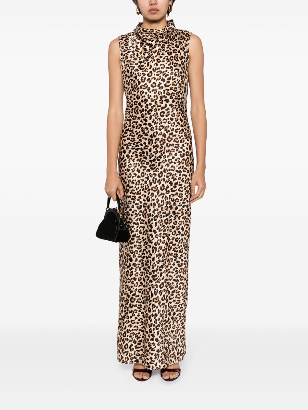 Kura leopard-print maxi dress - 2