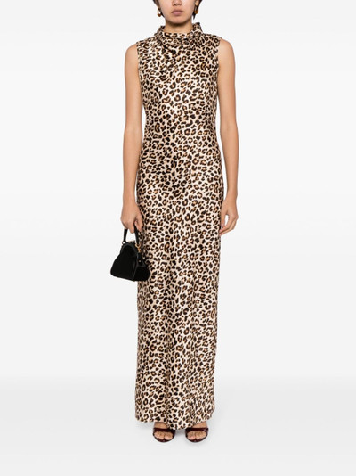 VERONICA BEARD Kura leopard-print maxi dress outlook