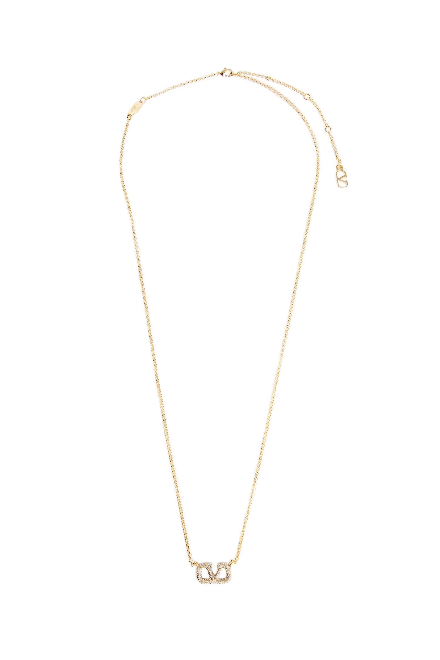 ネックレス・ペンダント VALENTINO NECKLACE | MINI VLOGO SIGNATURE | LLO/STRASS Mini Vlogo Signature Necklace In Metal And Swarovski
