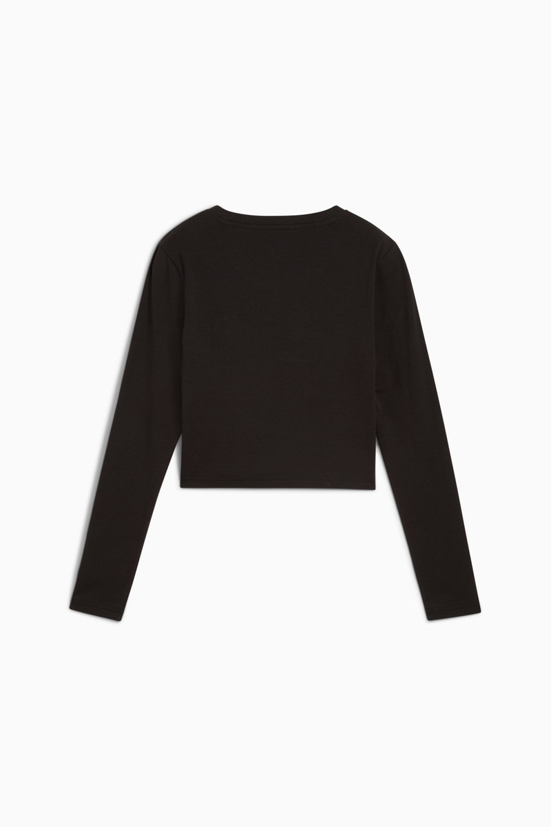 PUMA Wardrobe Essentials Women's Cropped Long Sleeve Tee 2