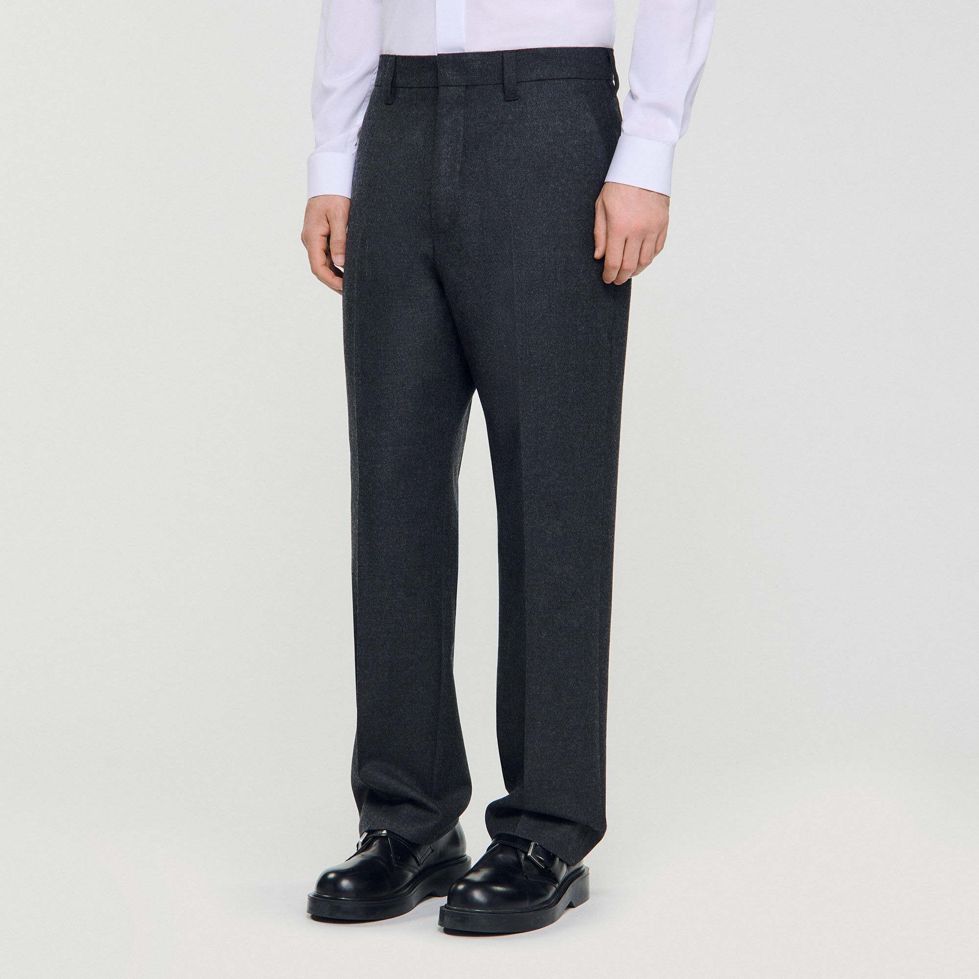 WOOL SUIT TROUSERS - 4