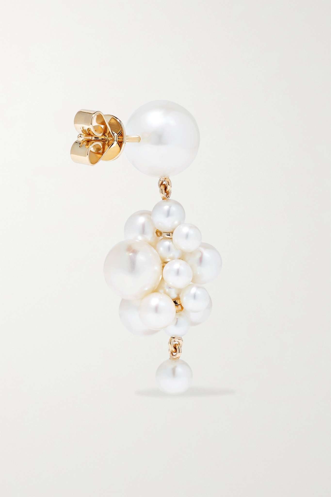 Botticelli 14-karat gold pearl earrings - 3