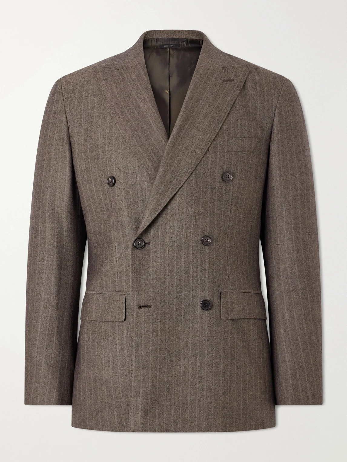 Plume Herringbone Wool Suit Jacket - 1