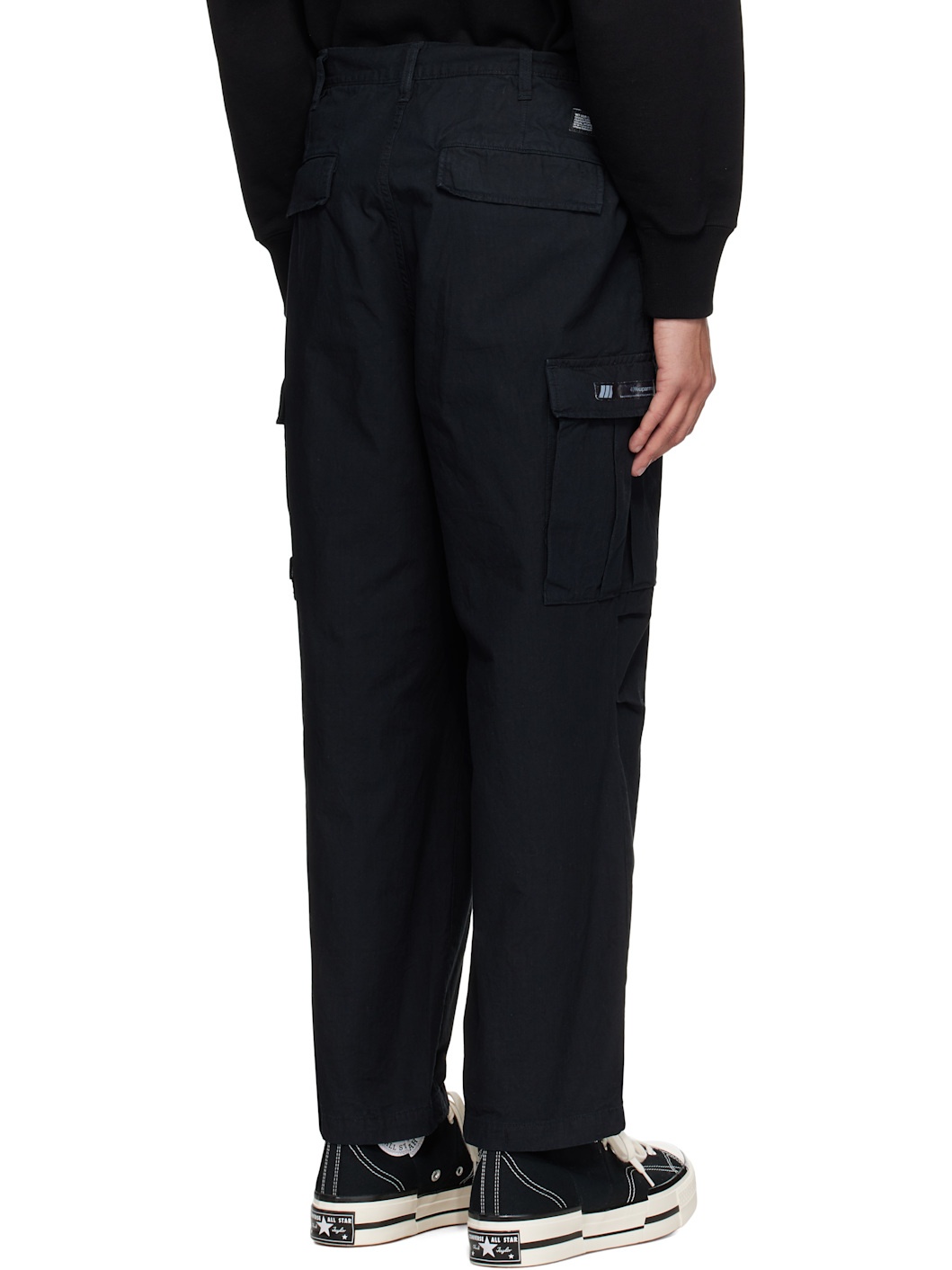 Black MILT9602 Cargo Pants - 3