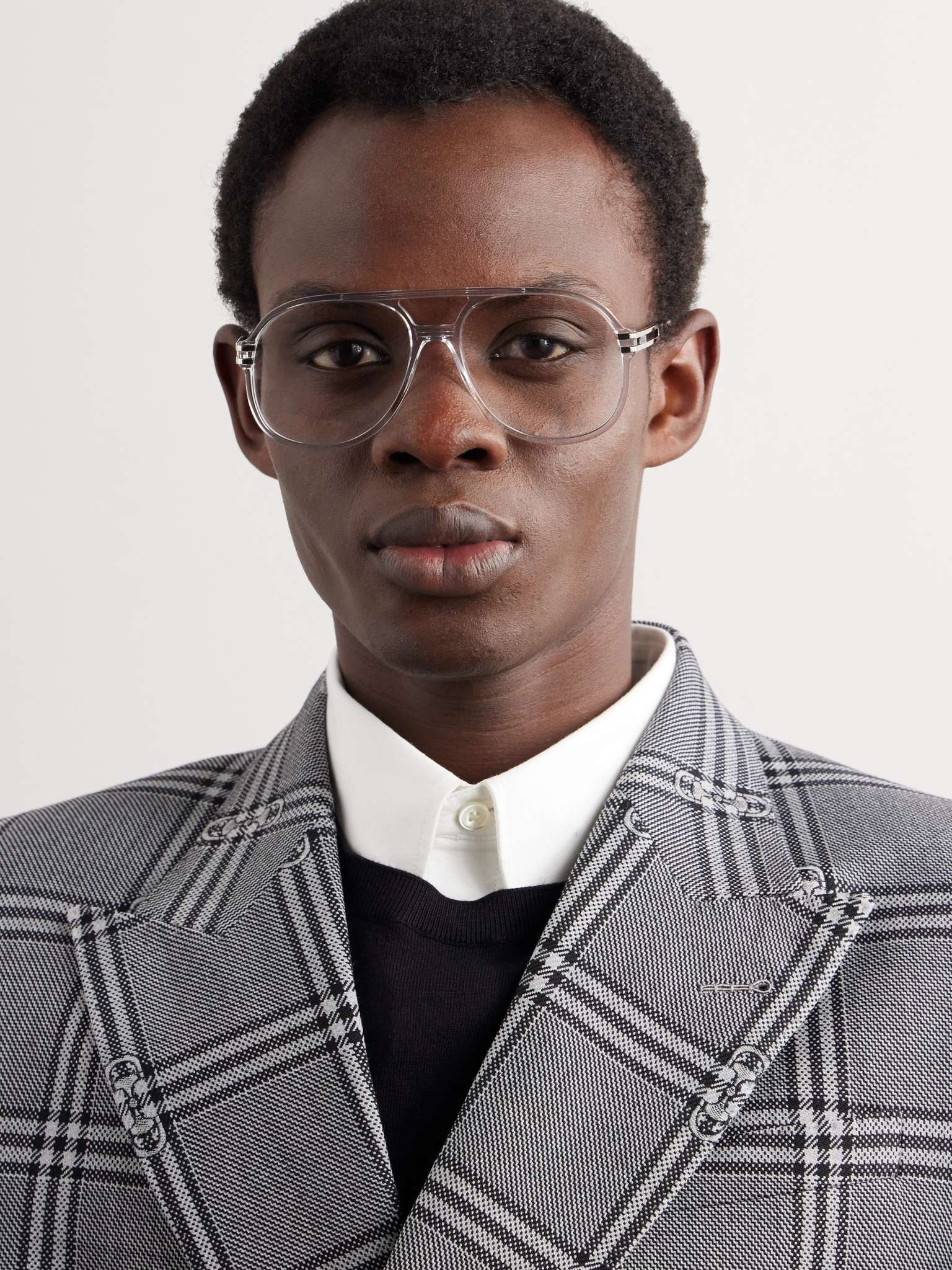 Aviator-Style Acetate and Gold-Tone Optical Glasses - 2