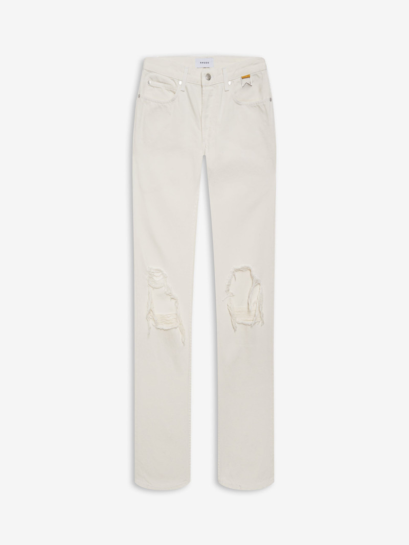 WHITE DISTRESSED CLASSIC DENIM 1