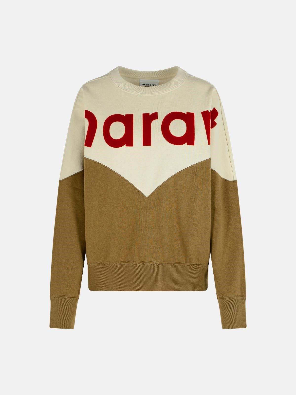 'KHAKI HOUSTON' DARK COTTON BLEND SWEATSHIRT - 1