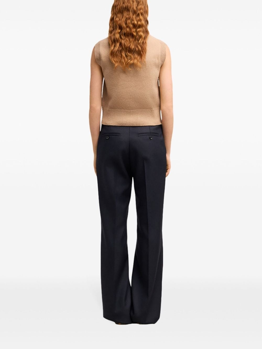 check-pattern wool-blend vest - 4