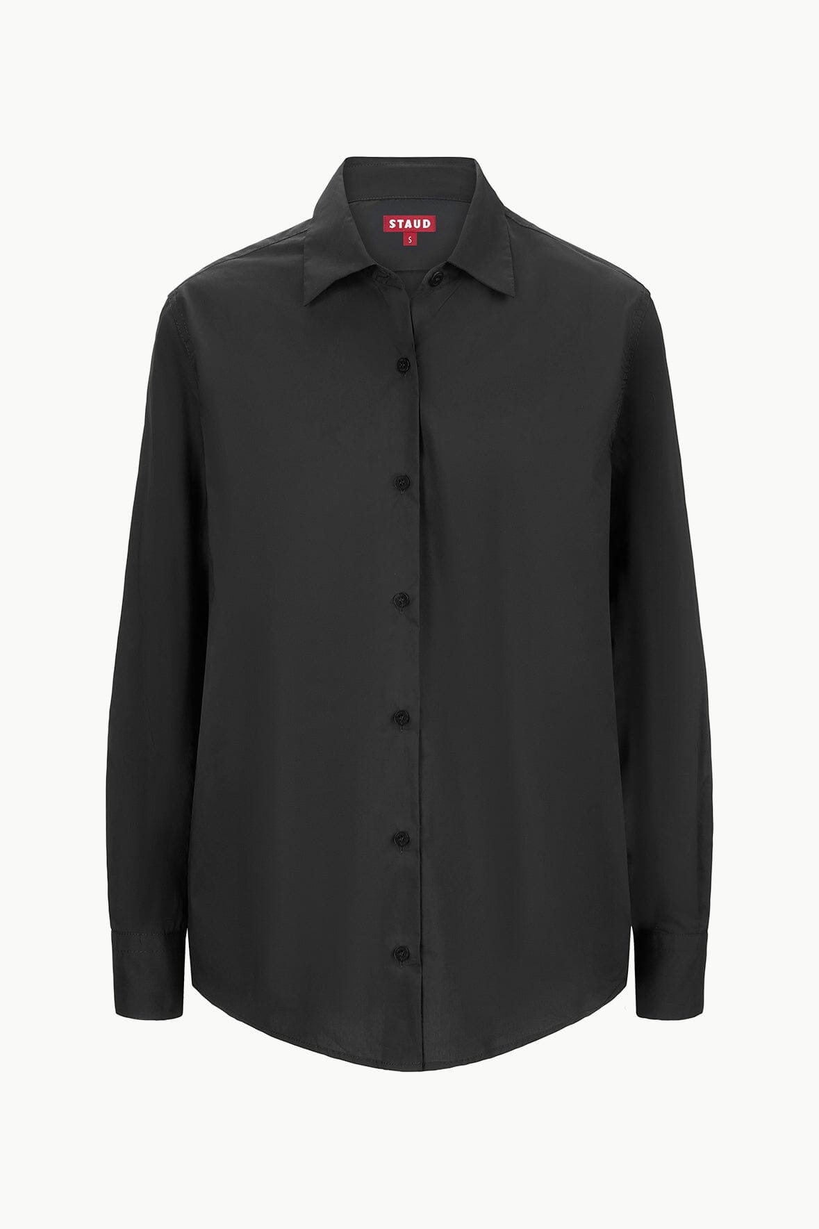 STAUD ROXBURY POPLIN SHIRT BLACK - 1