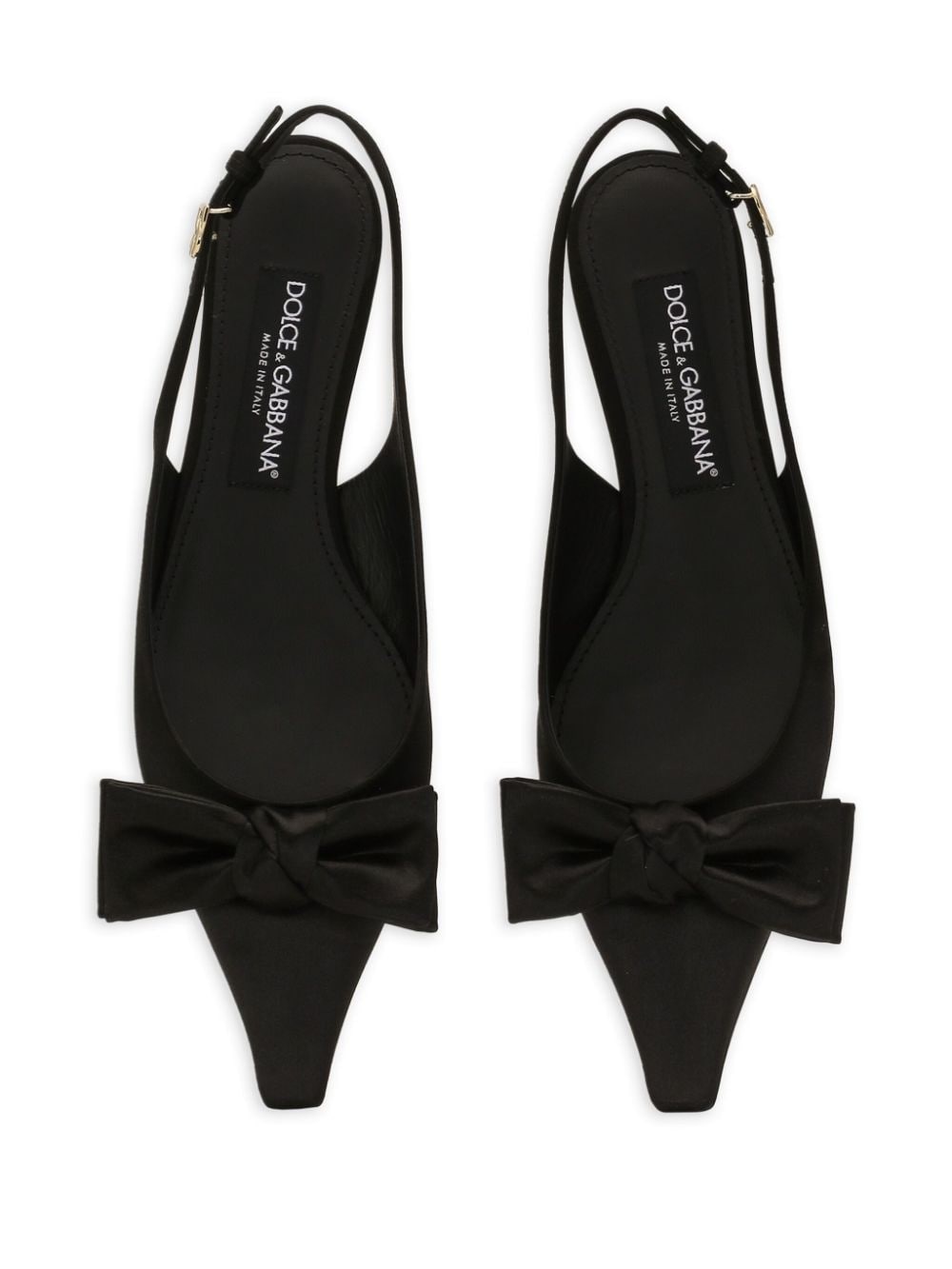 30mm Bow detailing slingback pumps - 4