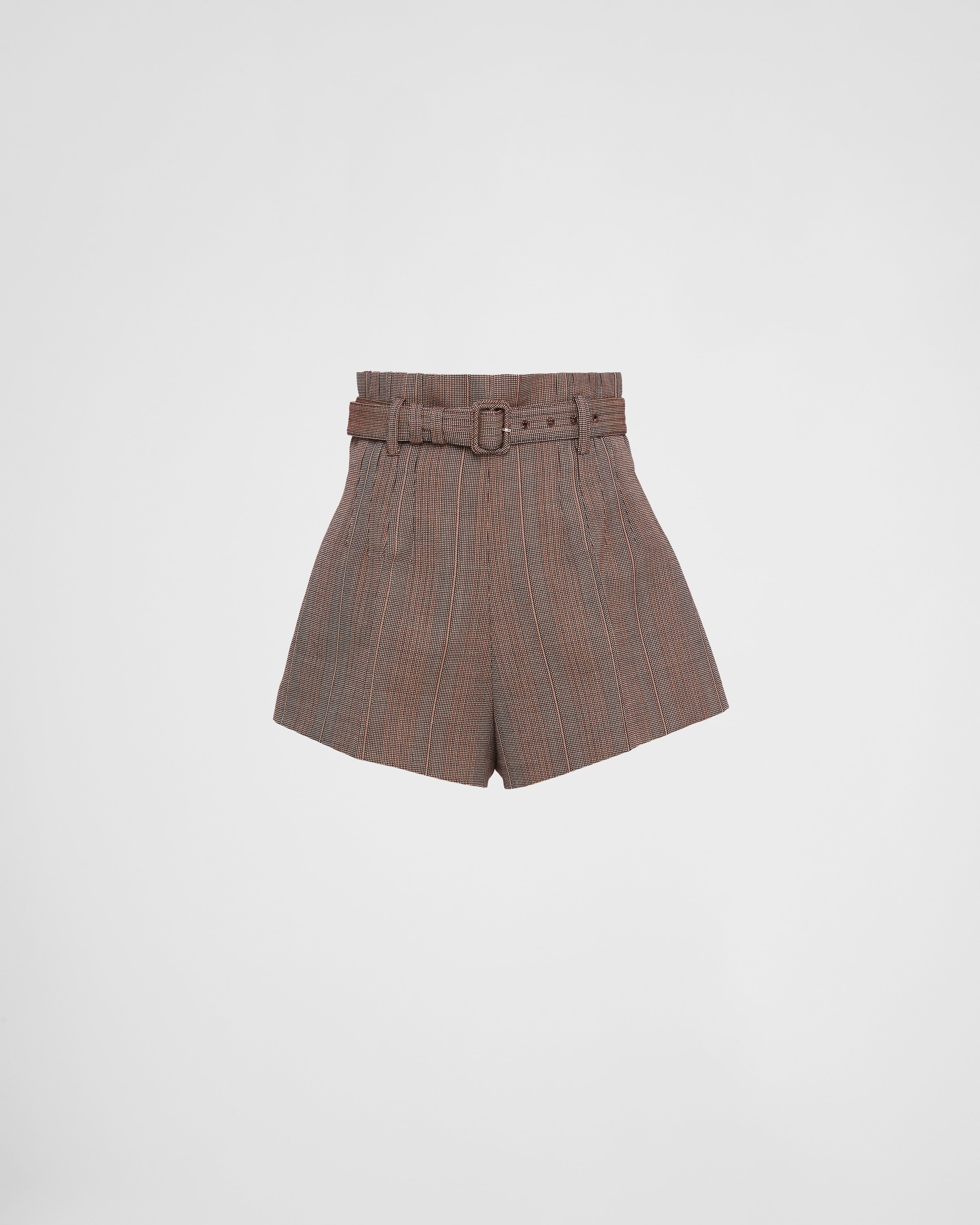 Pinstripe wool shorts - 1