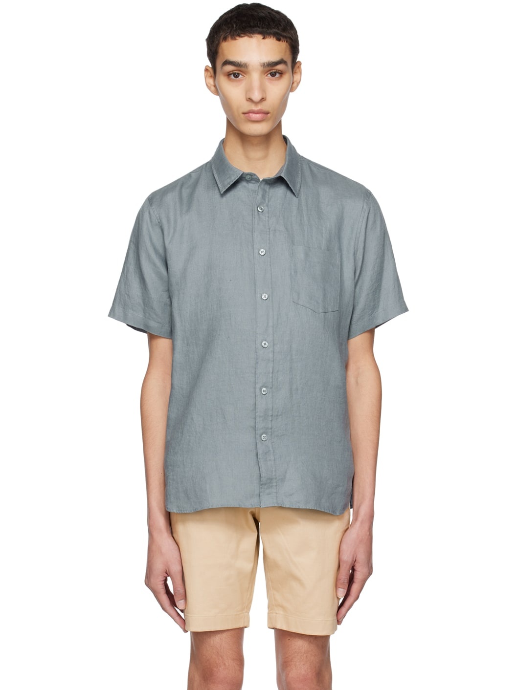 Blue Patch Pocket Shirt - 1
