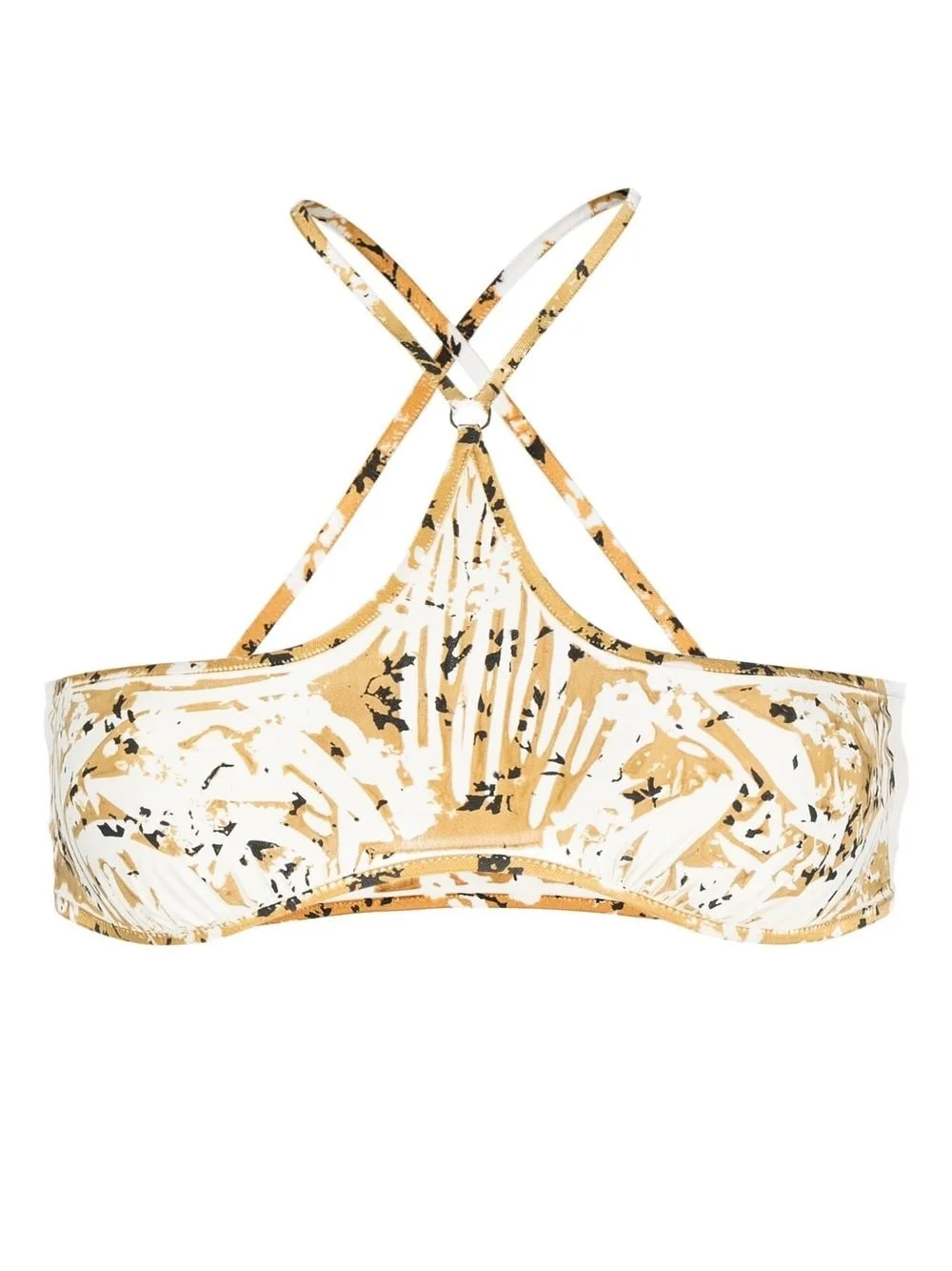 abstract crossover-straps bikini top - 1