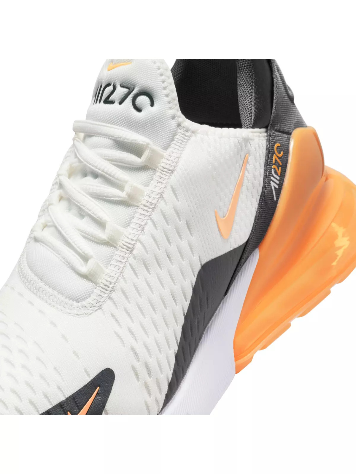 Air Max 270 "Summit White/Anthracite/White/Laser Orange" Men's Shoe - 7