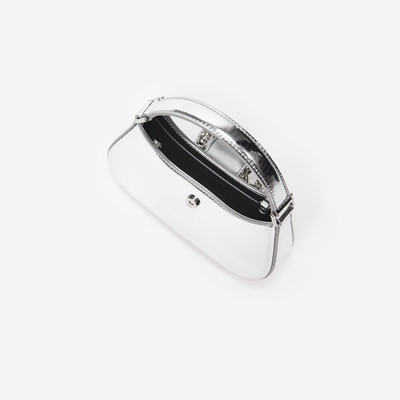 self-portrait Silver Metallic Micro Embellished Crescent Bag outlook