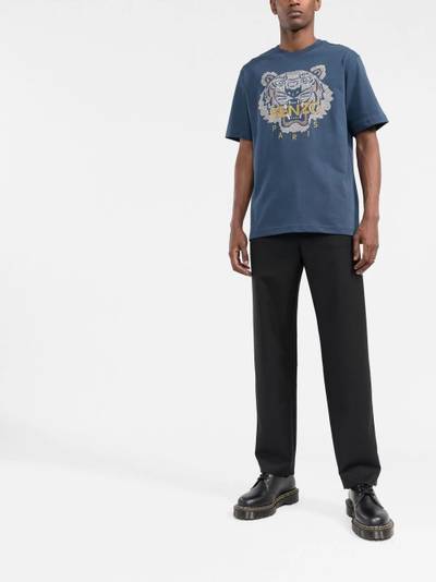 KENZO Tiger-jacquard organic cotton T-shirt outlook