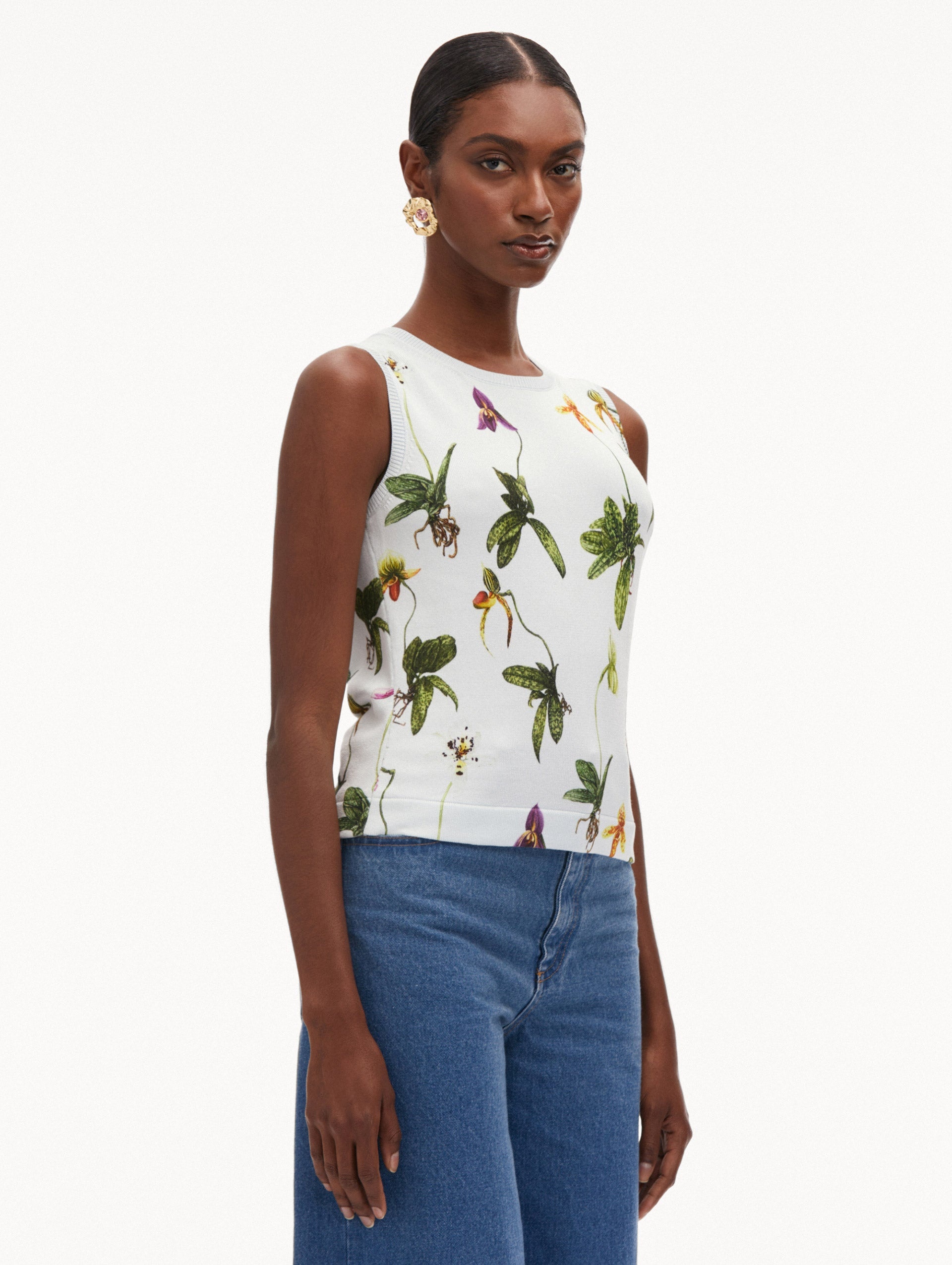 ORCHID PRINTED TANK - 5
