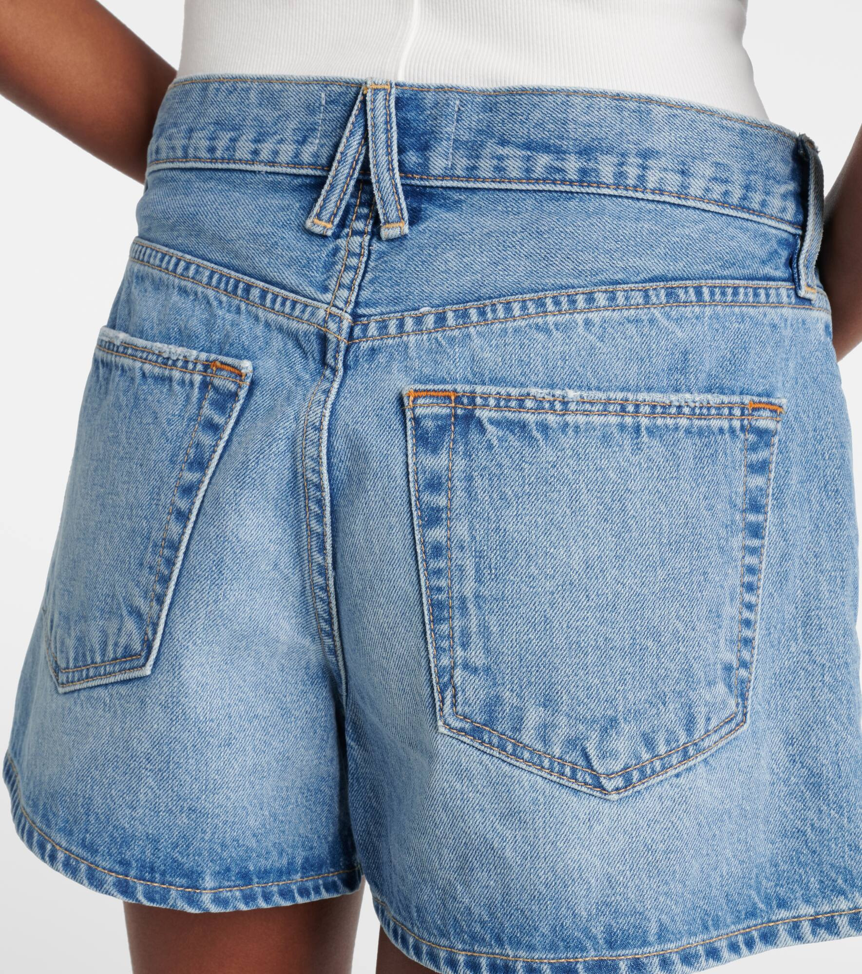 Mila mid-rise denim shorts - 5